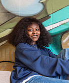 Student sitting in the Joey Jackson Intercultural Center