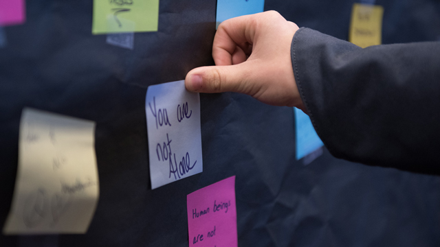 survivor resources postit note