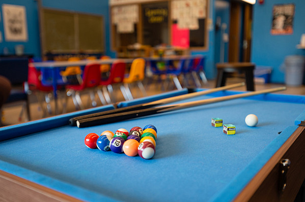 A pool table for children