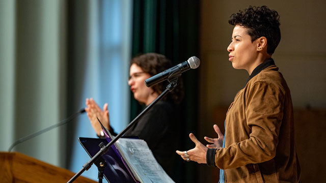 Speaker at a event
