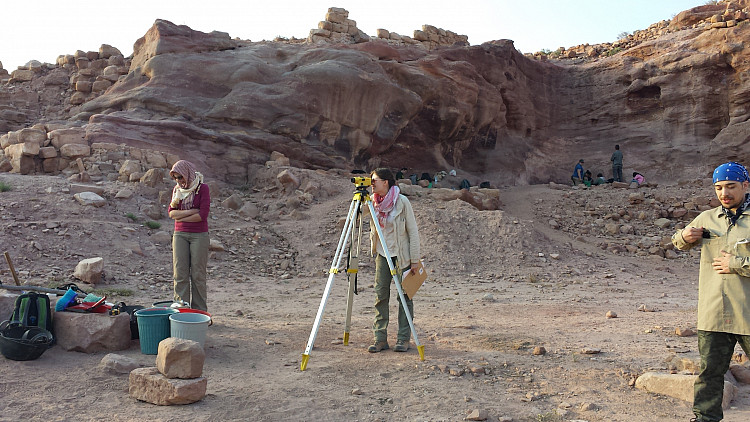 Student surveying