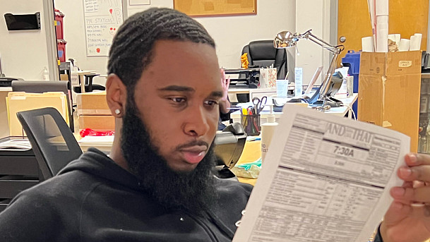 Tyrick LaForce '22 reading And Just Like That schedule.