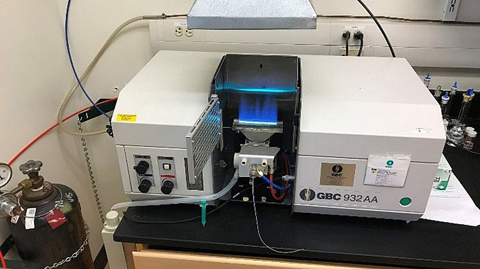 Our department utilizes Atomic Absorption Spectrophotometer, and Electrochemical System (CV, RDE, potentiometry, etc.) for metal analysis.