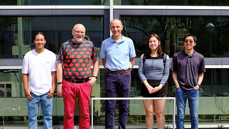 Students and professors visited TU Darmstadt in the Summer of 2023 to perform summer research. From left to right: Anthony Gonzalez, Prof. G