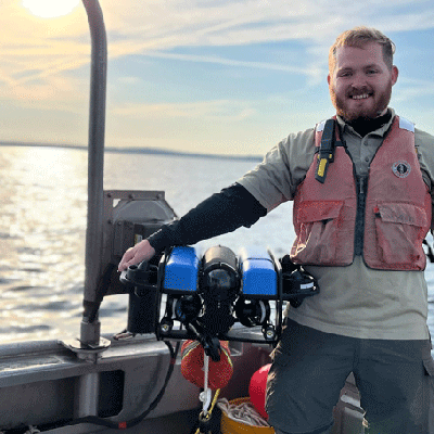 Kyle Morton on the water