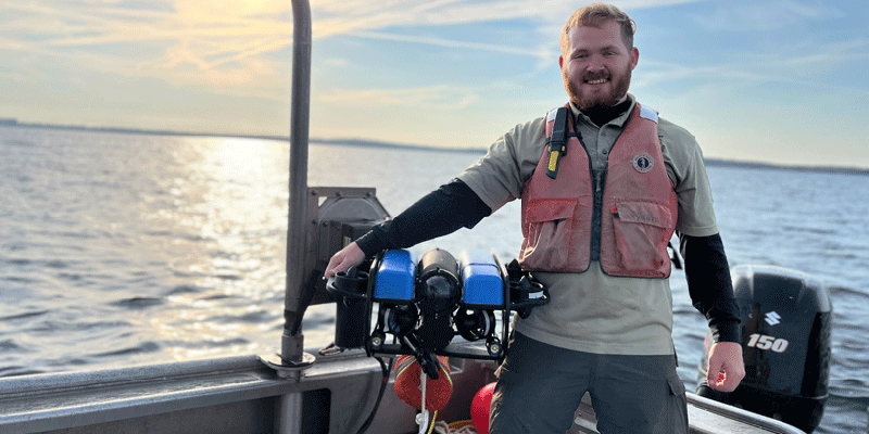 Kyle Morton on the water
