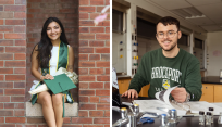 Divya Chauwan '24 (left) and Troy Smith (right) both received funding after applying for external scholarships.