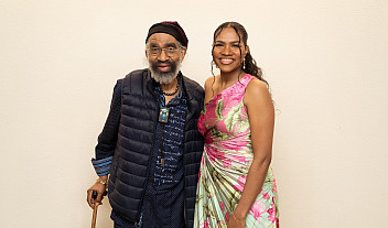 Garth Fagan and Cassiedy Davis Quintero at the Student Honors and Awards ceremony.