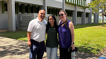 (left to right) Dr. Christain Martinez, Gabriela Guerrreo, and Dr. Julie Dearing in Puerto Rico
