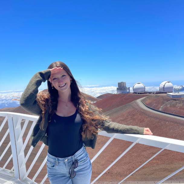 Allison Blum at the Mauna Kea Observatory in Hawaii