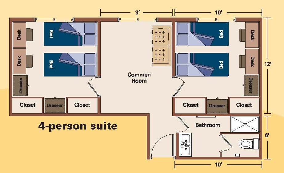 4-person suite